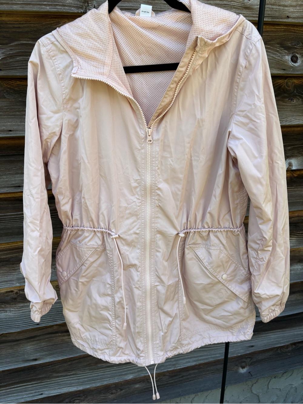 Old Navy Light Pink Hooded Utility Jacket
